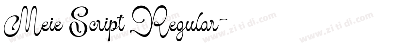 Meie Script Regular字体转换 Meie Script Regular字体转换